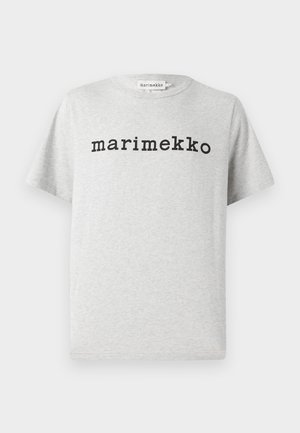 Marimekko VIHNE LOGO PLACEMENT UNISEX - Nyomott mintás póló - grey melange/black