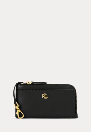 Lauren Ralph Lauren, LEATHER L-ZIP CARD CASE - Pénztárca - black