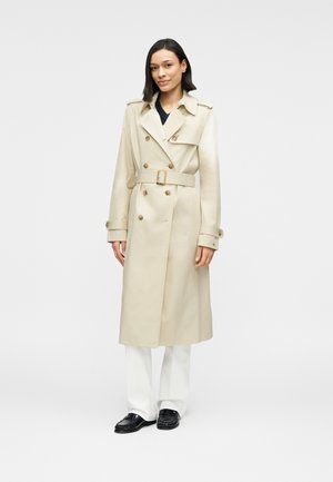 Tommy Hilfiger GOLD-TONE BUTTON SLIM TRENCH COAT - Ballonkabát - light silt