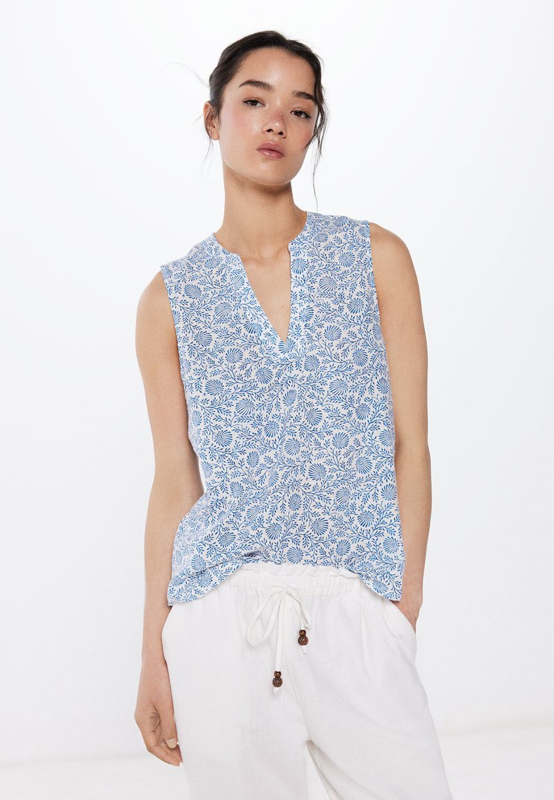 SPRINGFIELD Camicetta Donna Blu Manica Lunga Casual (IT 48, EU