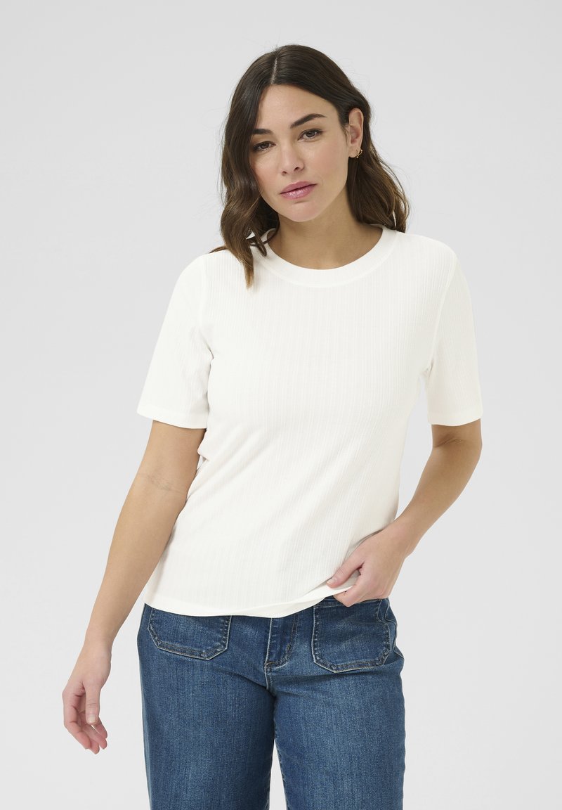 Kaffe SAMANTHA - T-Shirt basic - chalk cc
