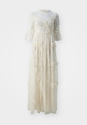 Needle & Thread SHIMMER DITSY LONG SLEEVE GOWN - Iltapuku - cream/cream