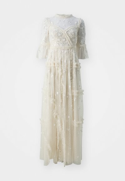 Needle & Thread SHIMMER DITSY LONG SLEEVE GOWN - Iltapuku - cream/cream