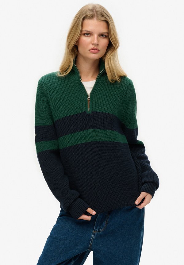 CLASSIC STRIPE HALF-ZIP - Strickpullover