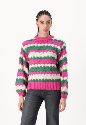 YASBUBBA - Strickpullover - fuchsia fedora