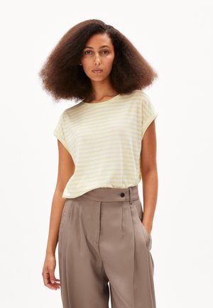 ARMEDANGELS JILAANA STRIPES  - Print T-shirt - pastel green oatmilk