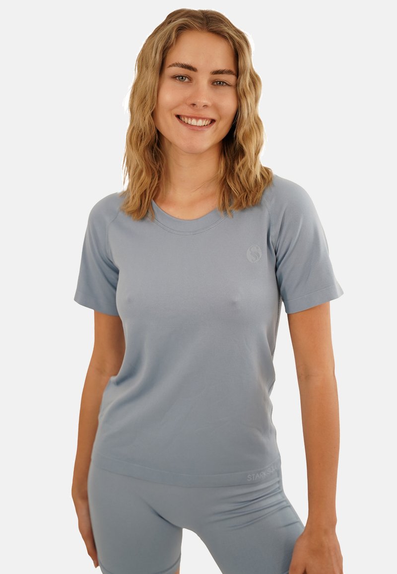 Stark Soul RACER SEAMLESS - T-Shirt basic - skyblue/blaugrau - Zalando.de