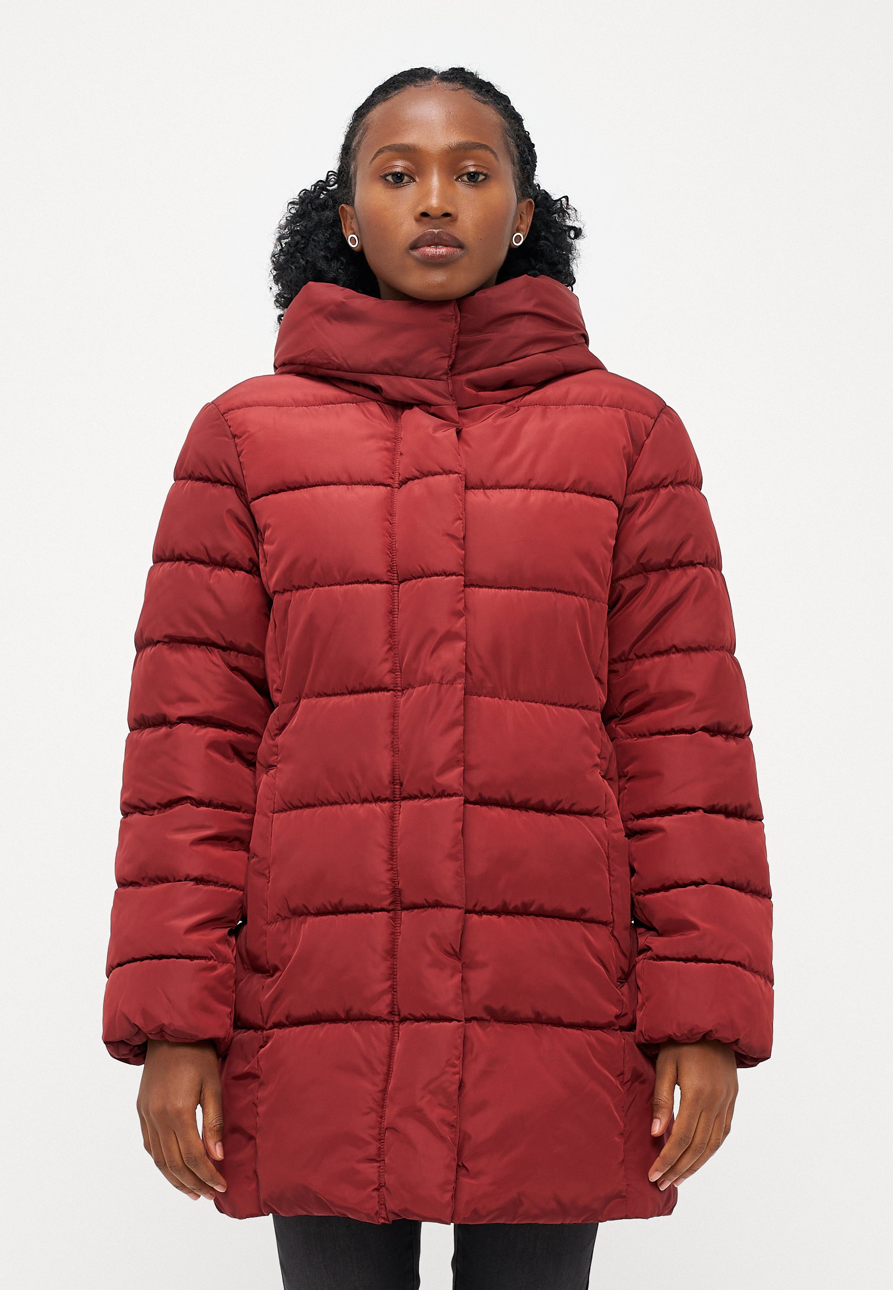 Girl Red Puffer Coat Long French Connection Long Puffer Coat Coral