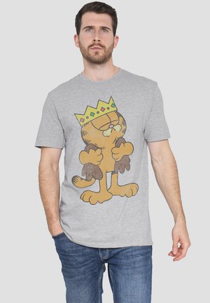 Cotton Soul, GARFIELD KING GARFIELD - Print T-shirt - mottled grey