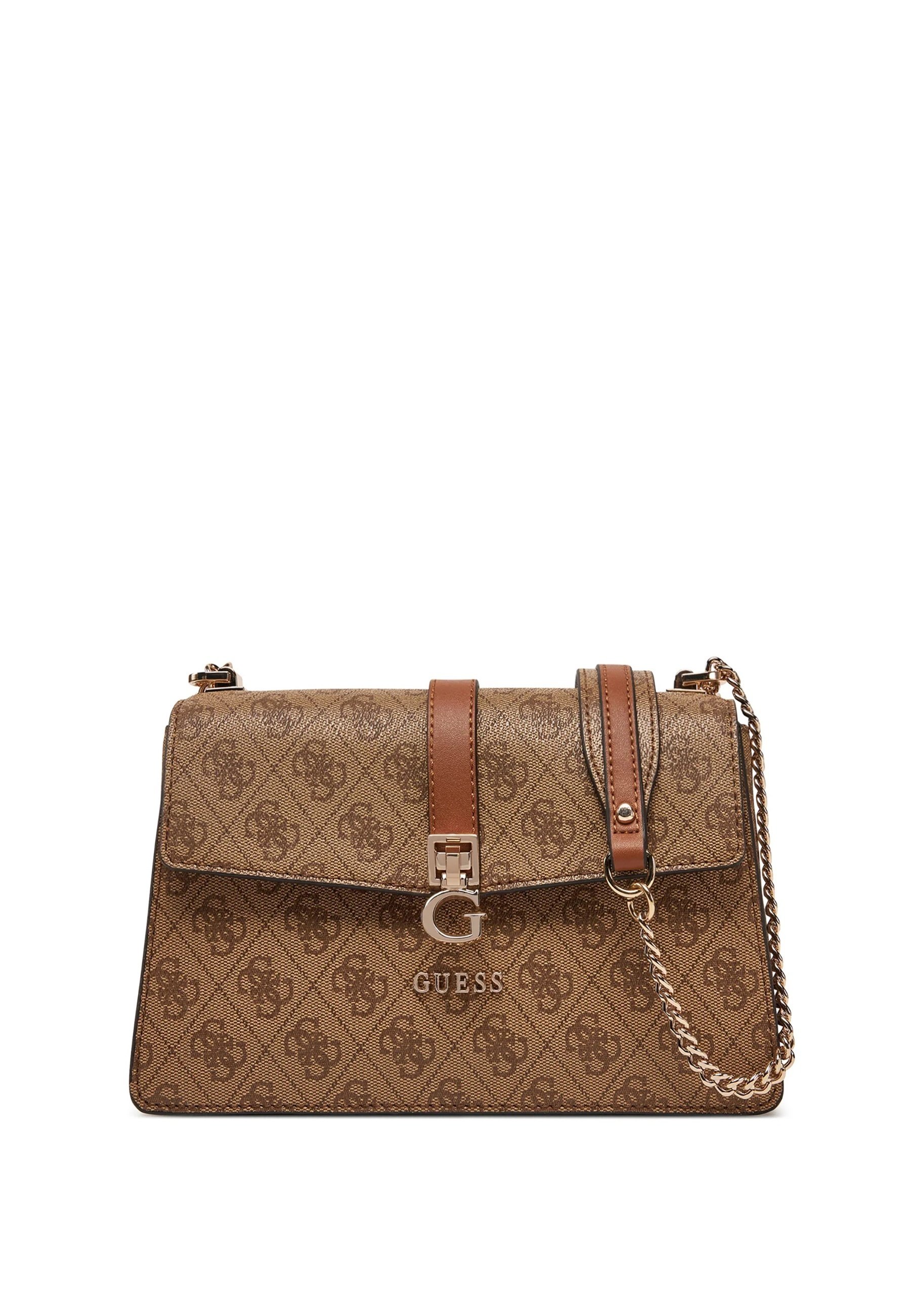 Guess ZAMIRA CONVERTIBLE XBODY FLAP - Cross body bag - beige - Zalando