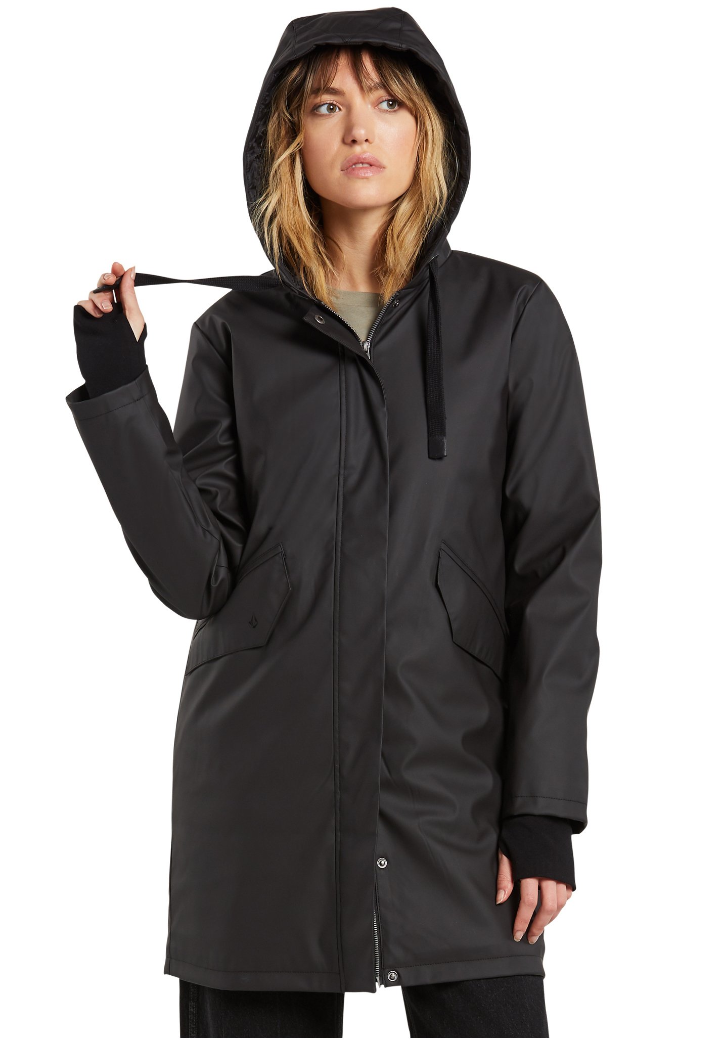 Volcom V BOAT Parka blackschwarz Volcom V Boat Jacke für Damen Schwarz Planet Sports