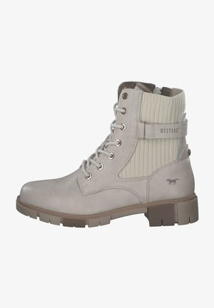 Mustang Lace-up ankle boots - beige ivory