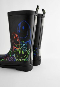 Next REGULAR FIT - Bottes en caoutchouc - black multi happy rubber wellies