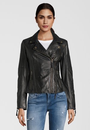 LEDERJACKE MUFFIN - Giacca di pelle - black