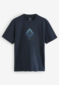 Next Nyomott mintás póló - navy blue burgundy red grey