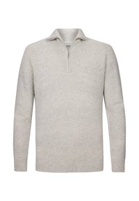 1/2 ZIP - Strickpullover - light grey