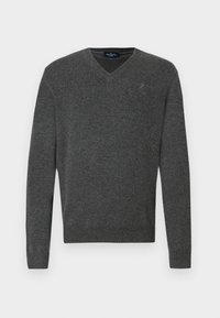 V NECK - Pulover - charcoal grey