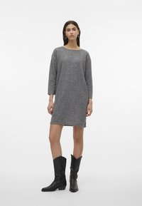 Vero Moda VMBLIS SHORT BOO - Abito in maglia - light grey melange