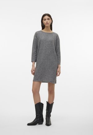 Vero Moda VMBLIS SHORT BOO - Strikkjoler - light grey melange