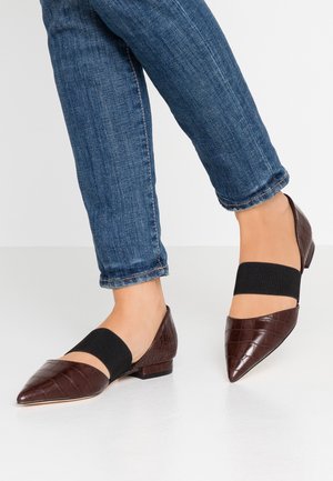 Ballerina's met enkelbandjes - dark brown