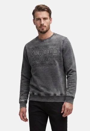 Camp David, CAMP DAVID SWEATSHIRT MIT AUSBRENNER-EFFEKTEN UND PRÄGEDRUCKEN - Sweatshirt - black rock