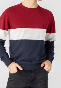 U.S. Polo Assn. Stickad tröja - red