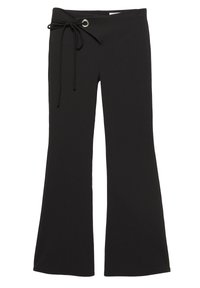 FLARED WITH EYELET  - Pantalon classique - black