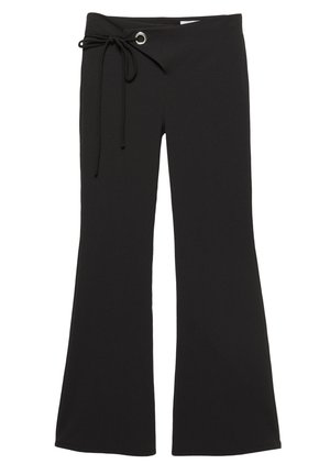 PULL&BEAR FLARED WITH EYELET  - Trousers - black