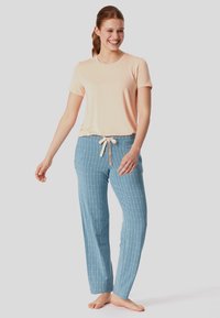 Schiesser Pyjamabroek - blau pfirsich