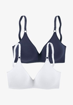LASCANA, 2 PACK - Push-up bra - marine weiß