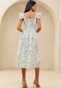 Lipsy PETITE FIT - FRILL SLEEVE BELTED   - Dnevna haljina - white floral
