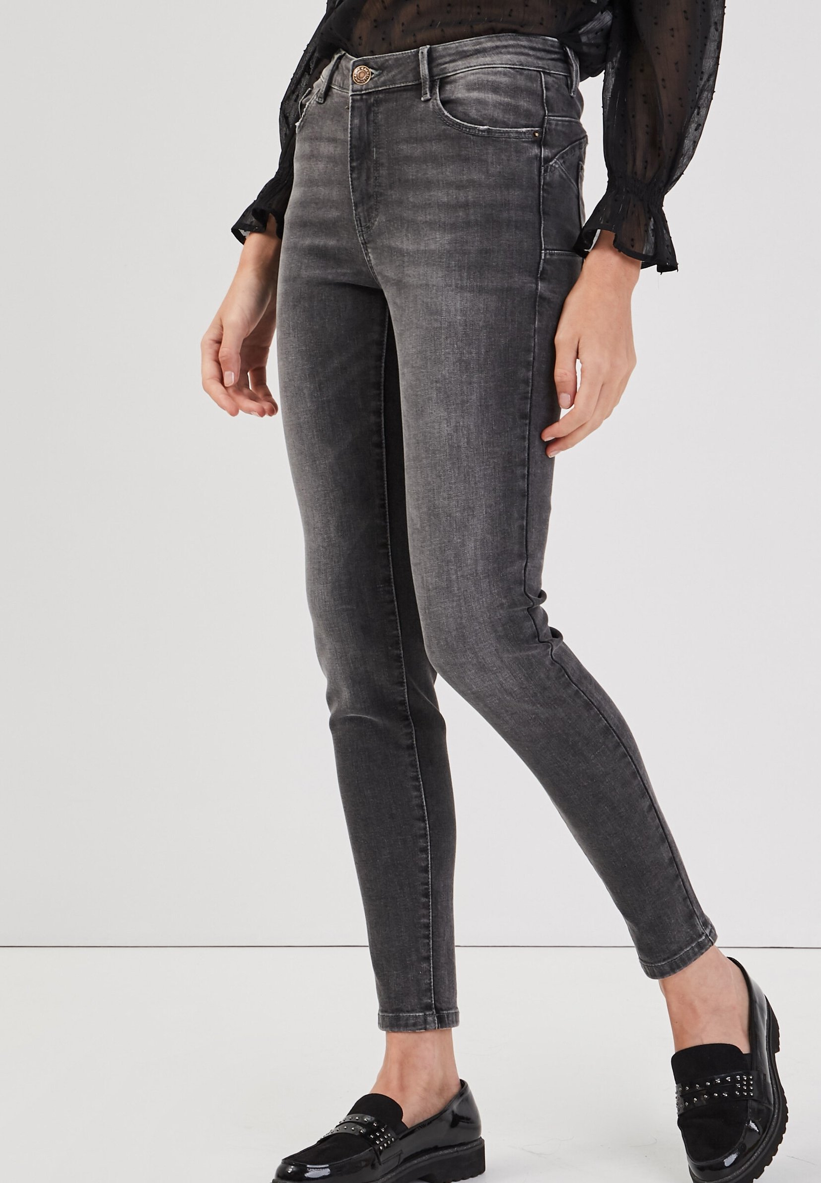 Cache Cache PUSH UP - Vaqueros pitillo - denim gris - Zalando.es