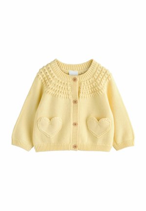 REGULAR FIT - HEART POCKET BUTTON THROUGH - Cardigan - yellow