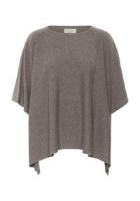TILANNA PONCHO CAPE - Tops ar garām piedurknēm - melange