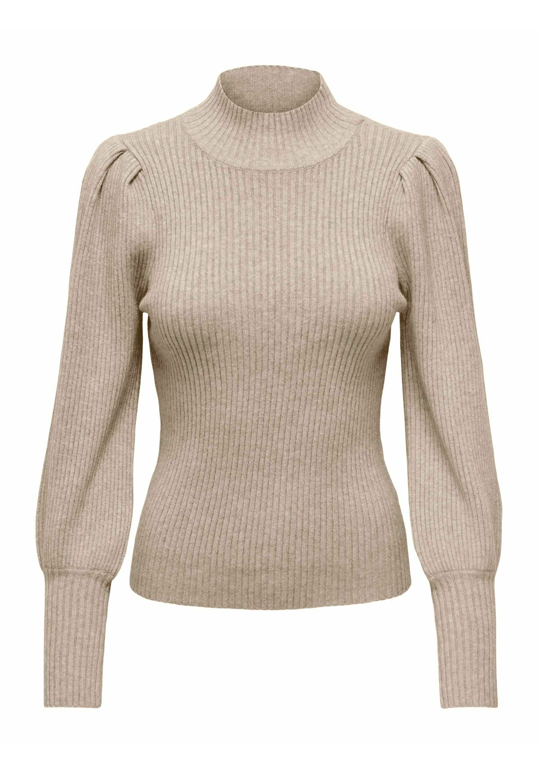 ONLY ONLKATIA HIGH NECK Strickpullover mocha meringue/braun