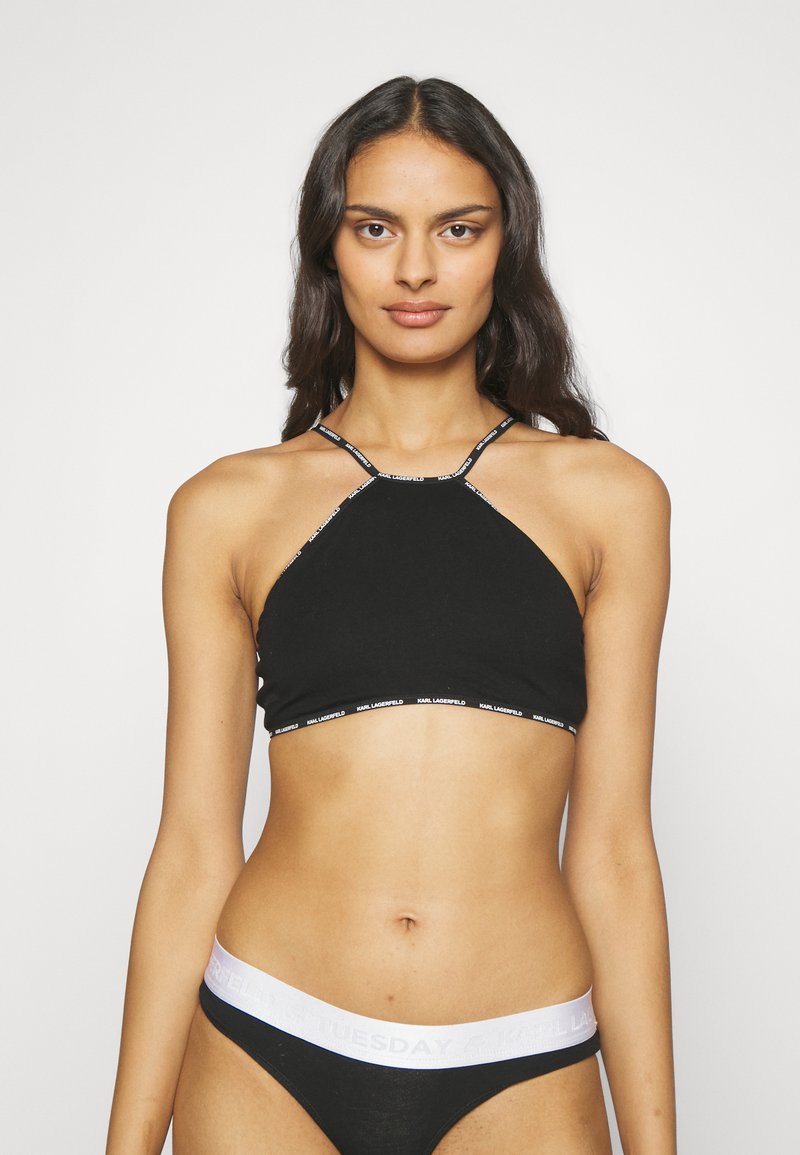 karl-lagerfeld-mini-logo-halter-bralette-alustoppi-black-musta