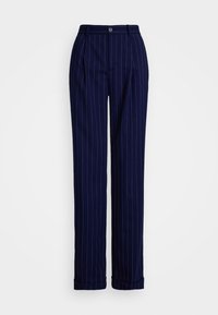 PINSTRIPE WOOL BLEND TWILL PANT - Pantalon classique - navy/white