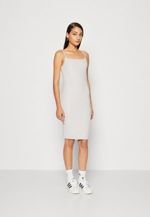 Weekday STRAP KNEE DRESS - Φόρεμα σε ίσια γραμμή - light grey
