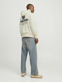 Jack & Jones GEDRUCKT - Mikina s kapucí - antique white