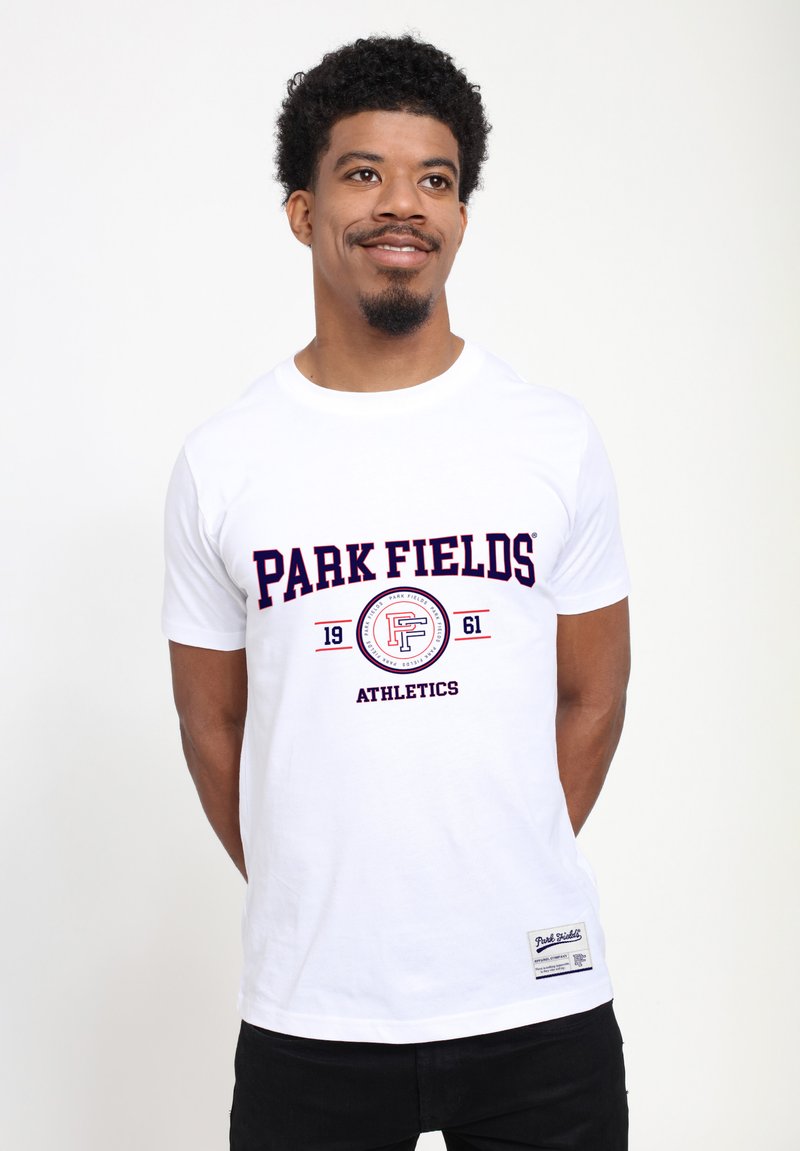 Henry Tiger PARK FIELDS VARSITY LOCK UP - T-shirts print - white