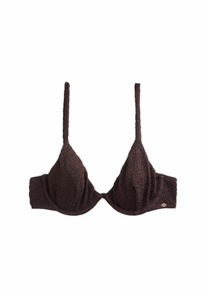 REGULAR FIT-NON PADDED - Vrchný diel bikín - chocolate brown crinkle