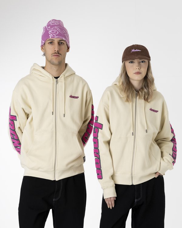 ABSOLEM ZIPPED HOODIE UNISEX - Sweatjacke - beige