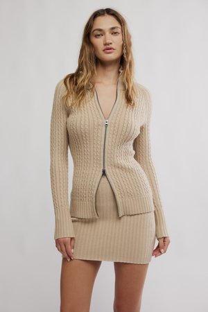 ELIZA SET - Kardigán - smooth stone