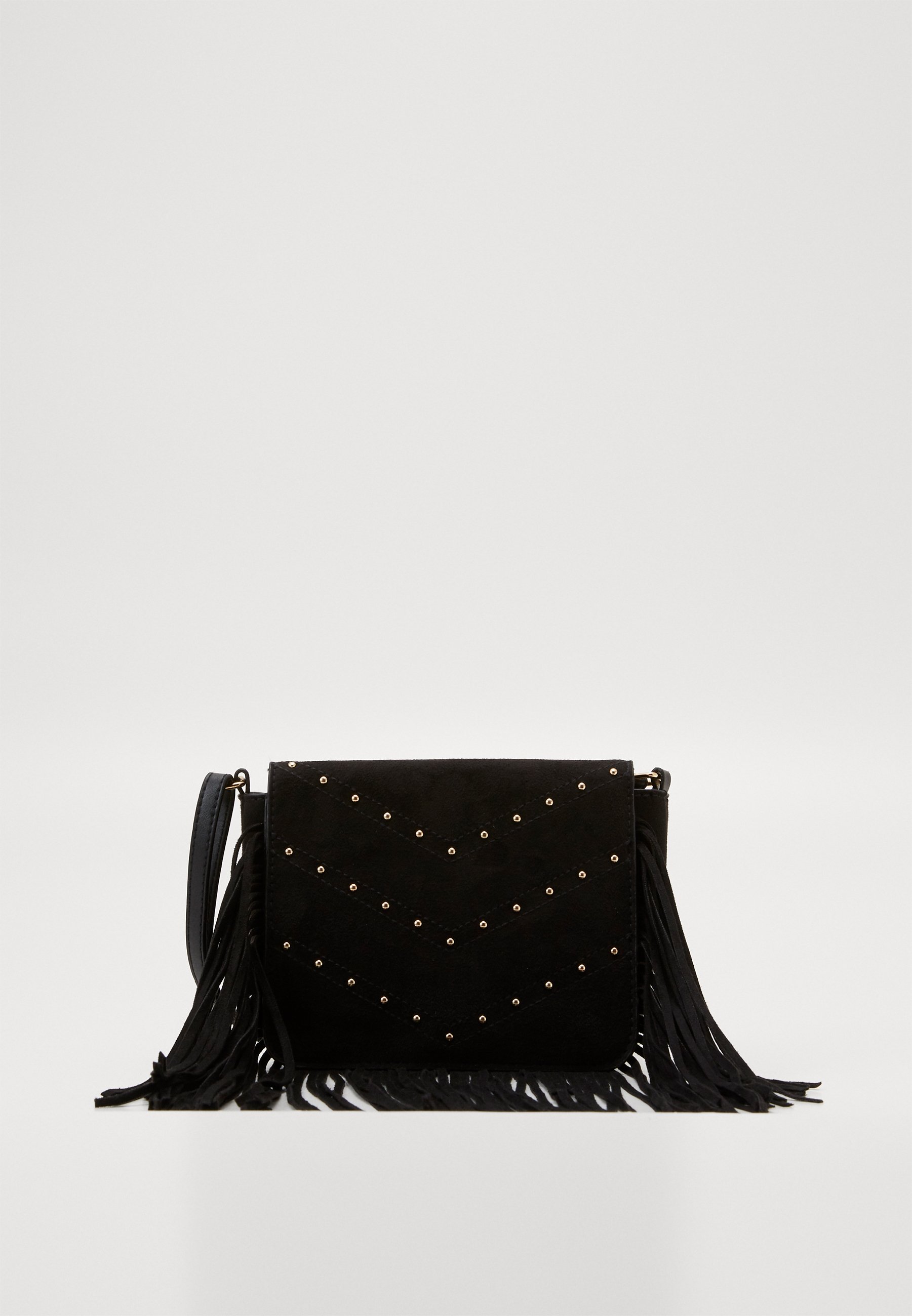 New Look FABLE FRINGED STUD X BODY Skulderveske black New Look FABLE FRINGED STUD X BODY Skulderveske black