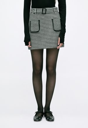 JUPE - Minifalda - black/white