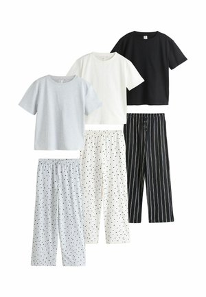 REGULAR FIT - SHORT SLEEVE  3 PACK SET - Pyjama set - monochrome
