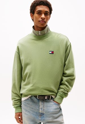 Tommy Jeans LABEL CREW - Sweatshirt - aruba green