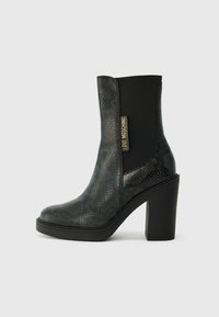 High heeled ankle boots - black