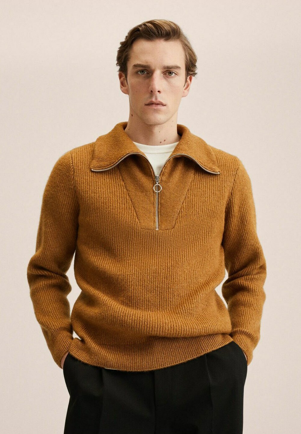 Mango Jersey de punto - marrón medio/marrón - Zalando.es