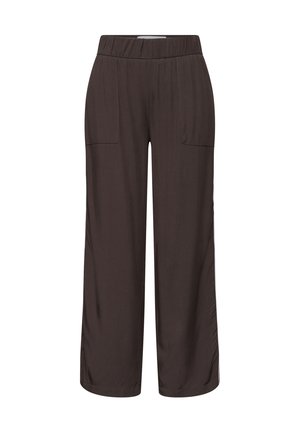 Street One Studio, WIDE LEG CULOTTE IM LOOSE FIT MIT PIPING - Kalhoty - hide brown